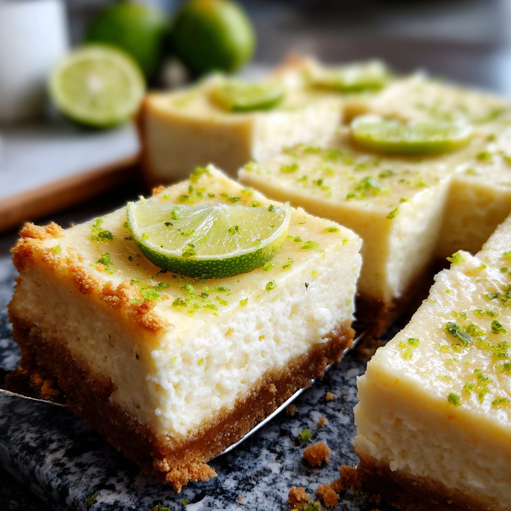 Lime Zest Cheesecake Bars