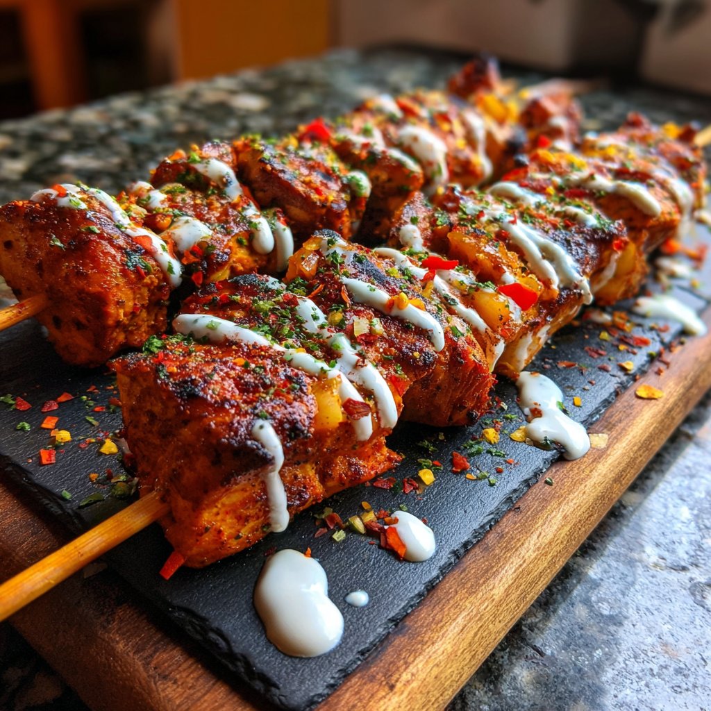 Paprika Chicken Skewers with Yogurt
