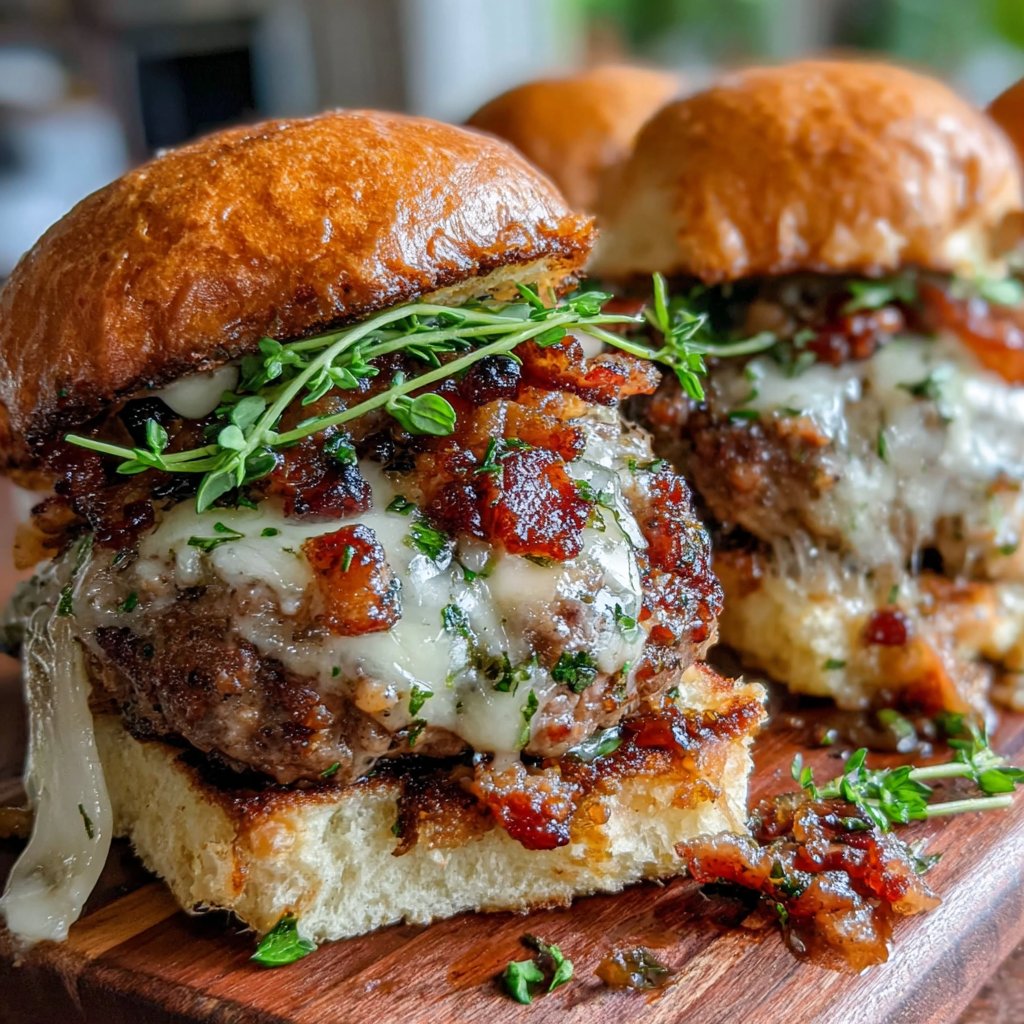 Maple Bacon Stuffed Burgers