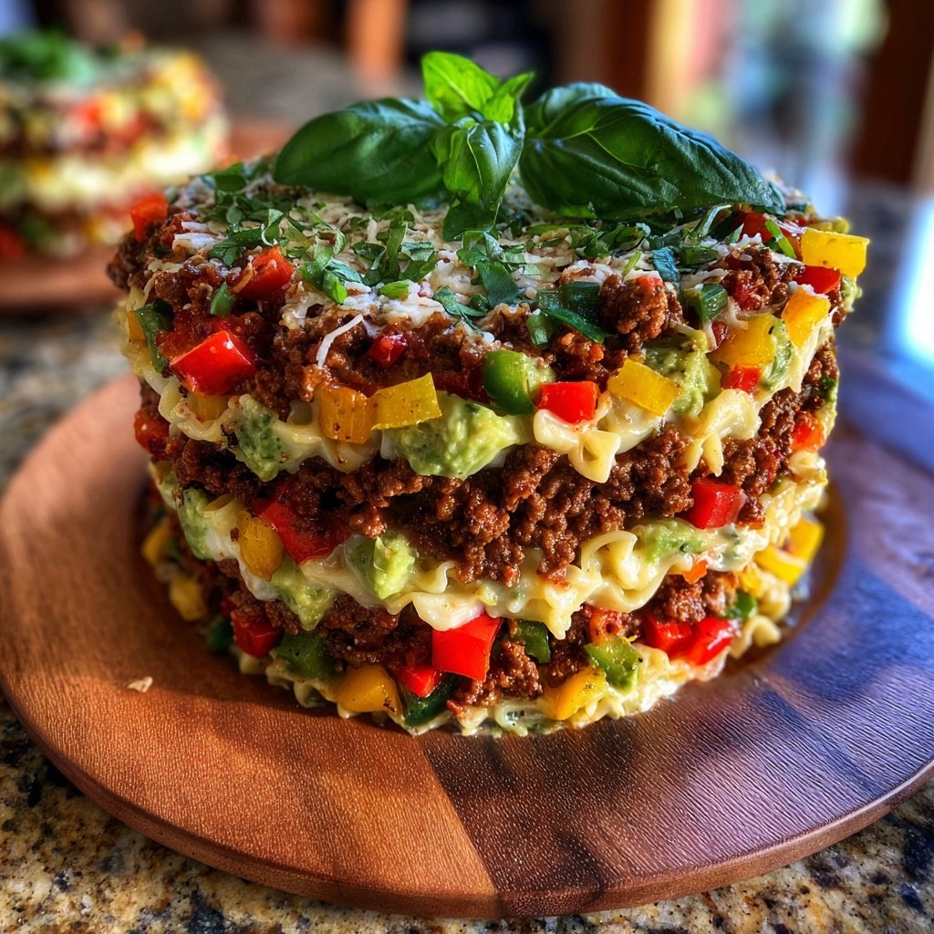 Layered Taco Pasta Salad