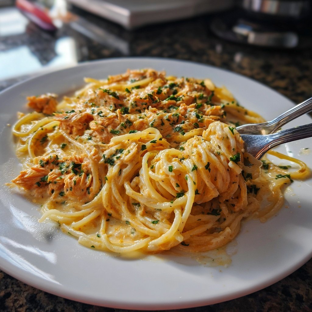 Creamy Salmon Spaghetti Delight